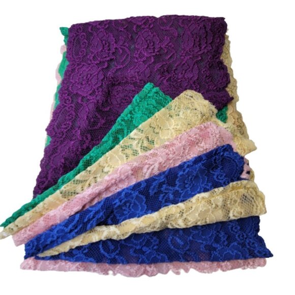 Pink See Through Elastic Lace Bandeau Strapless Lace Tube Top Lace Crop Top - Picture 9 of 9